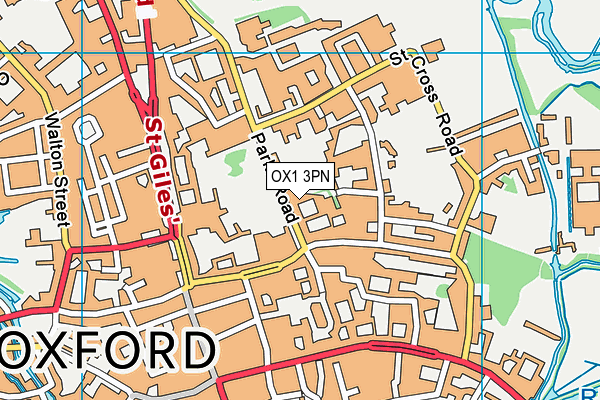 OX1 3PN map - OS VectorMap District (Ordnance Survey) OX1 3PN map - OS VectorMap District (Ordnance Survey)