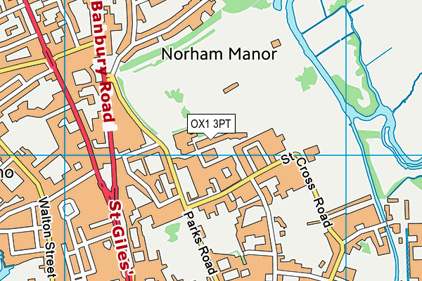 OX1 3PT map - OS VectorMap District (Ordnance Survey) OX1 3PT map - OS VectorMap District (Ordnance Survey)