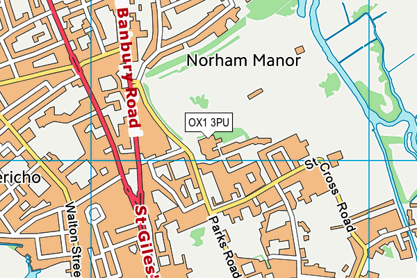 OX1 3PU map - OS VectorMap District (Ordnance Survey) OX1 3PU map - OS VectorMap District (Ordnance Survey)
