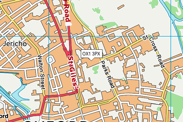OX1 3PX map - OS VectorMap District (Ordnance Survey) OX1 3PX map - OS VectorMap District (Ordnance Survey)