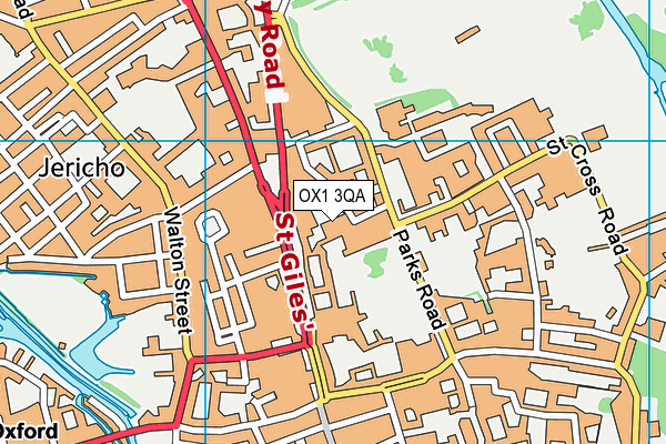 OX1 3QA map - OS VectorMap District (Ordnance Survey) OX1 3QA map - OS VectorMap District (Ordnance Survey)