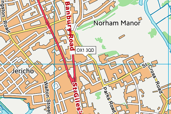OX1 3QD map - OS VectorMap District (Ordnance Survey) OX1 3QD map - OS VectorMap District (Ordnance Survey)