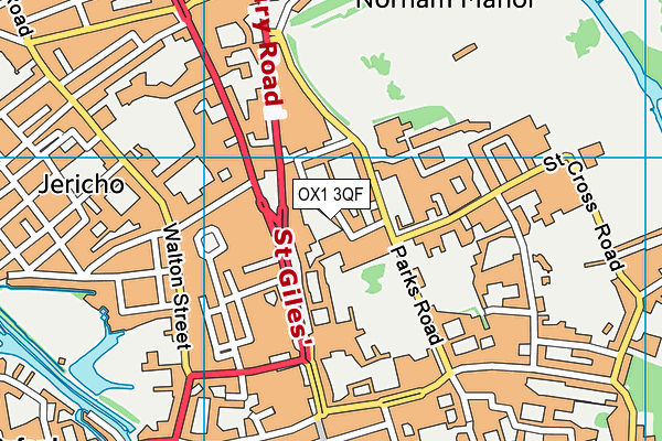 OX1 3QF map - OS VectorMap District (Ordnance Survey)