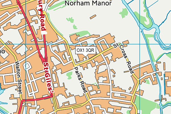 OX1 3QR map - OS VectorMap District (Ordnance Survey) OX1 3QR map - OS VectorMap District (Ordnance Survey)