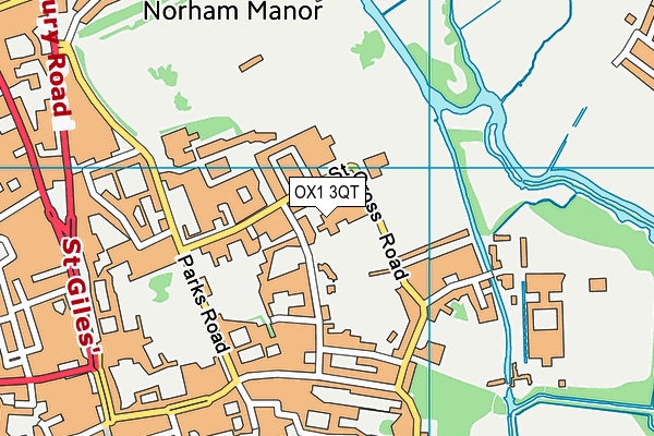 OX1 3QT map - OS VectorMap District (Ordnance Survey) OX1 3QT map - OS VectorMap District (Ordnance Survey)