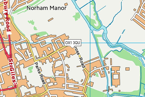 OX1 3QU map - OS VectorMap District (Ordnance Survey) OX1 3QU map - OS VectorMap District (Ordnance Survey)
