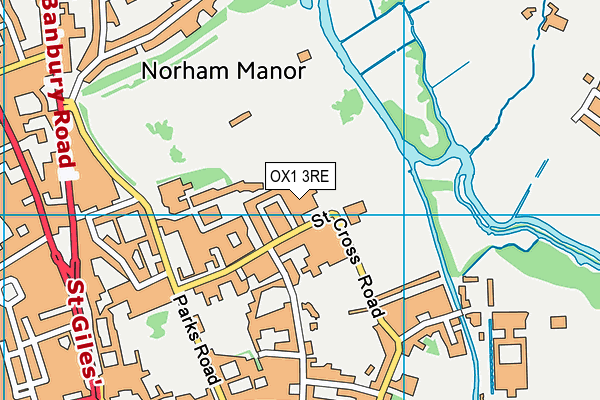 OX1 3RE map - OS VectorMap District (Ordnance Survey) OX1 3RE map - OS VectorMap District (Ordnance Survey)