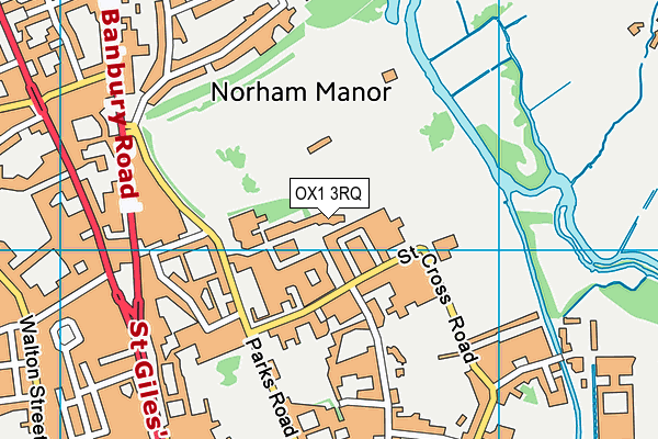 OX1 3RQ map - OS VectorMap District (Ordnance Survey) OX1 3RQ map - OS VectorMap District (Ordnance Survey)