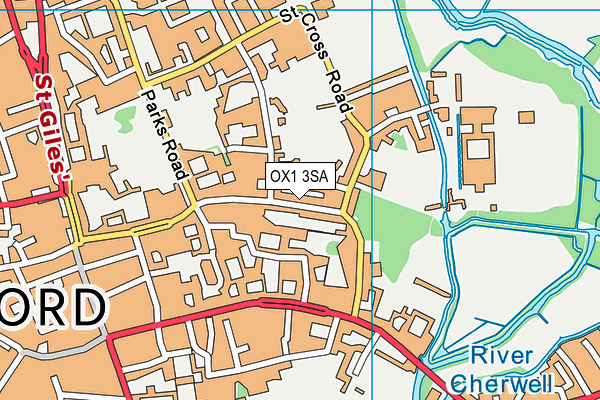 OX1 3SA map - OS VectorMap District (Ordnance Survey) OX1 3SA map - OS VectorMap District (Ordnance Survey)