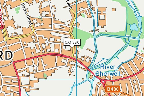 OX1 3SX map - OS VectorMap District (Ordnance Survey) OX1 3SX map - OS VectorMap District (Ordnance Survey)