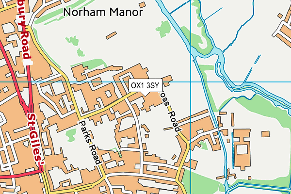 OX1 3SY map - OS VectorMap District (Ordnance Survey) OX1 3SY map - OS VectorMap District (Ordnance Survey)