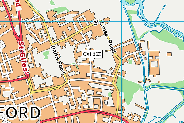 OX1 3SZ map - OS VectorMap District (Ordnance Survey) OX1 3SZ map - OS VectorMap District (Ordnance Survey)