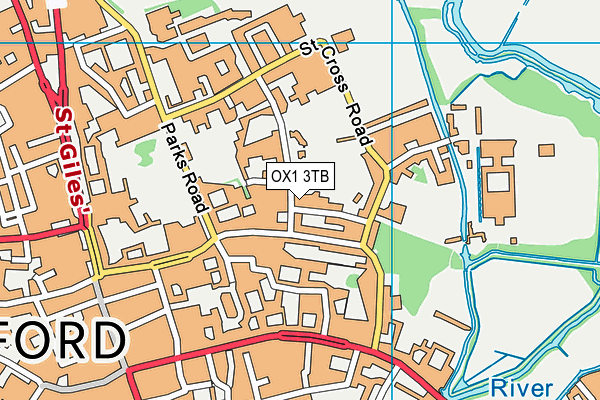 OX1 3TB map - OS VectorMap District (Ordnance Survey) OX1 3TB map - OS VectorMap District (Ordnance Survey)