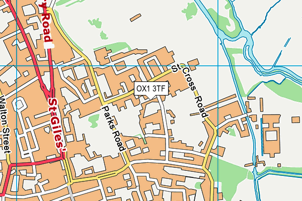 OX1 3TF map - OS VectorMap District (Ordnance Survey) OX1 3TF map - OS VectorMap District (Ordnance Survey)