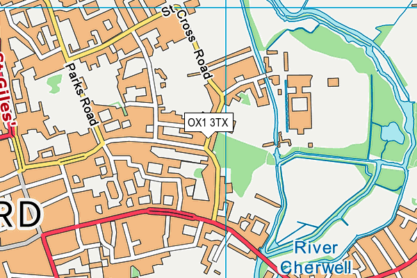 OX1 3TX map - OS VectorMap District (Ordnance Survey) OX1 3TX map - OS VectorMap District (Ordnance Survey)