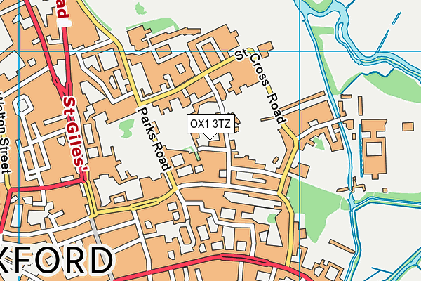 OX1 3TZ map - OS VectorMap District (Ordnance Survey) OX1 3TZ map - OS VectorMap District (Ordnance Survey)