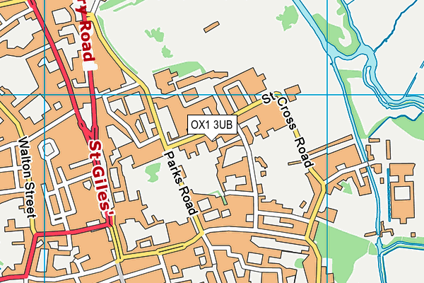 OX1 3UB map - OS VectorMap District (Ordnance Survey) OX1 3UB map - OS VectorMap District (Ordnance Survey)