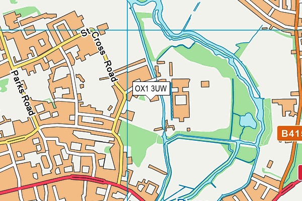 OX1 3UW map - OS VectorMap District (Ordnance Survey) OX1 3UW map - OS VectorMap District (Ordnance Survey)