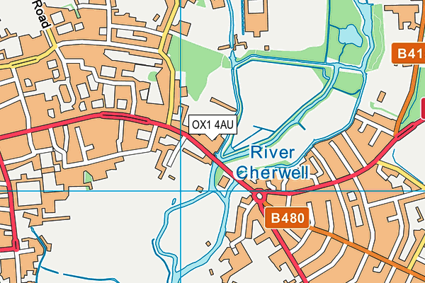 OX1 4AU map - OS VectorMap District (Ordnance Survey) OX1 4AU map - OS VectorMap District (Ordnance Survey)