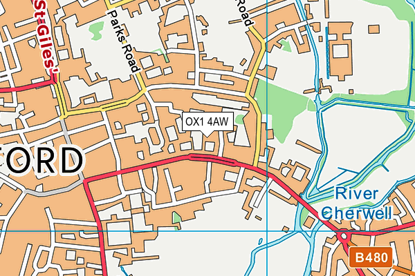 OX1 4AW map - OS VectorMap District (Ordnance Survey) OX1 4AW map - OS VectorMap District (Ordnance Survey)