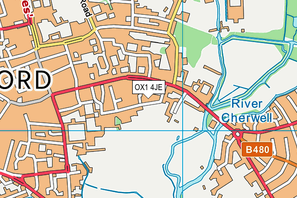 OX1 4JE map - OS VectorMap District (Ordnance Survey) OX1 4JE map - OS VectorMap District (Ordnance Survey)