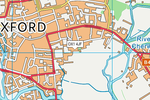 OX1 4JF map - OS VectorMap District (Ordnance Survey)