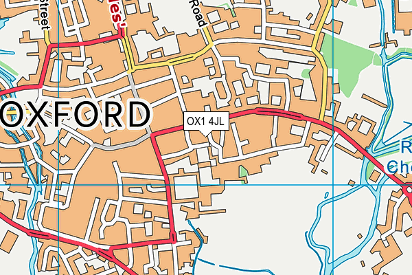 OX1 4JL map - OS VectorMap District (Ordnance Survey) OX1 4JL map - OS VectorMap District (Ordnance Survey)