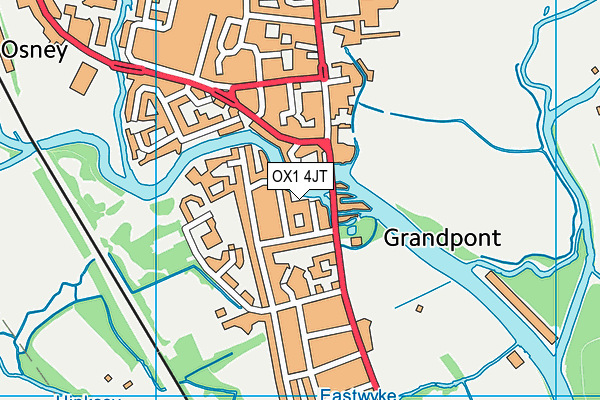 OX1 4JT map - OS VectorMap District (Ordnance Survey) OX1 4JT map - OS VectorMap District (Ordnance Survey)