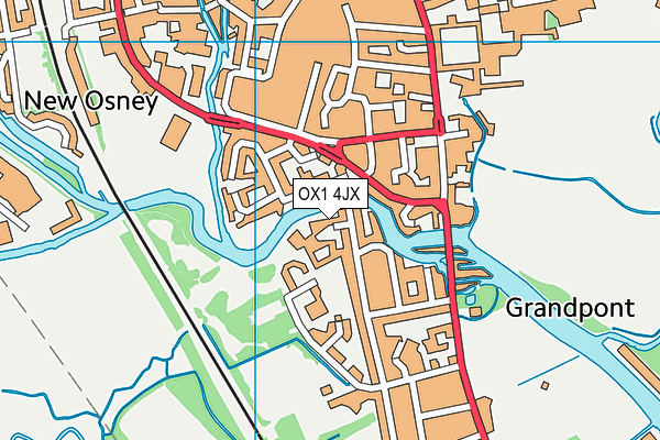OX1 4JX map - OS VectorMap District (Ordnance Survey) OX1 4JX map - OS VectorMap District (Ordnance Survey)