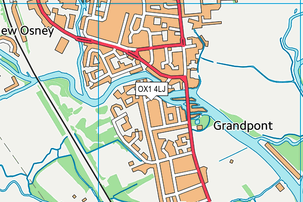 OX1 4LJ map - OS VectorMap District (Ordnance Survey) OX1 4LJ map - OS VectorMap District (Ordnance Survey)