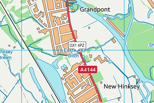 OX1 4PZ map - OS VectorMap District (Ordnance Survey) OX1 4PZ map - OS VectorMap District (Ordnance Survey)