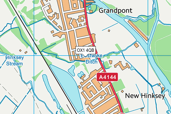 OX1 4QB map - OS VectorMap District (Ordnance Survey) OX1 4QB map - OS VectorMap District (Ordnance Survey)