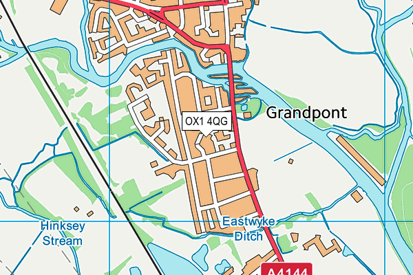 OX1 4QG map - OS VectorMap District (Ordnance Survey) OX1 4QG map - OS VectorMap District (Ordnance Survey)