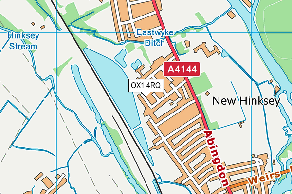 OX1 4RQ map - OS VectorMap District (Ordnance Survey) OX1 4RQ map - OS VectorMap District (Ordnance Survey)
