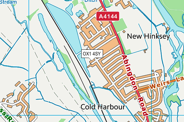 OX1 4SY map - OS VectorMap District (Ordnance Survey) OX1 4SY map - OS VectorMap District (Ordnance Survey)