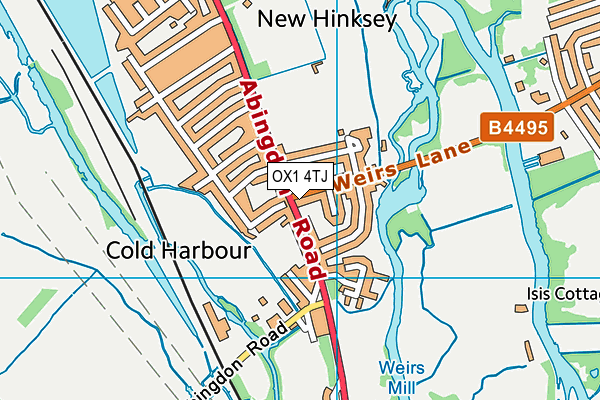 OX1 4TJ map - OS VectorMap District (Ordnance Survey) OX1 4TJ map - OS VectorMap District (Ordnance Survey)