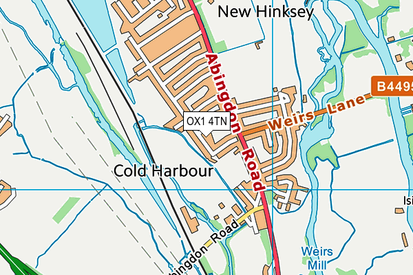OX1 4TN map - OS VectorMap District (Ordnance Survey) OX1 4TN map - OS VectorMap District (Ordnance Survey)