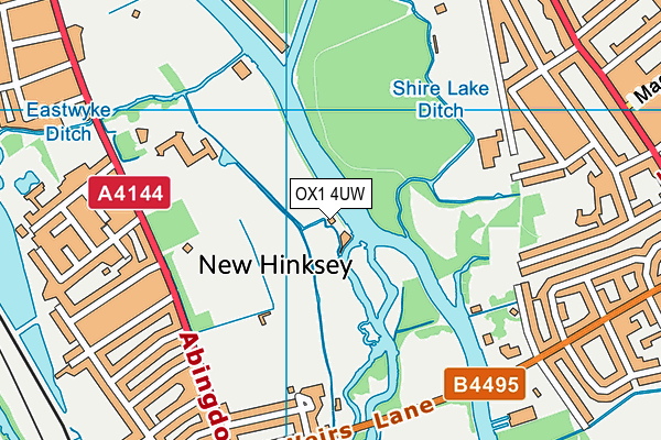 OX1 4UW map - OS VectorMap District (Ordnance Survey) OX1 4UW map - OS VectorMap District (Ordnance Survey)