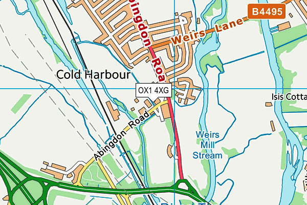 OX1 4XG map - OS VectorMap District (Ordnance Survey) OX1 4XG map - OS VectorMap District (Ordnance Survey)