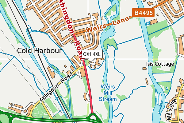OX1 4XL map - OS VectorMap District (Ordnance Survey)