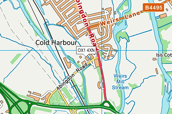 OX1 4XN map - OS VectorMap District (Ordnance Survey) OX1 4XN map - OS VectorMap District (Ordnance Survey)
