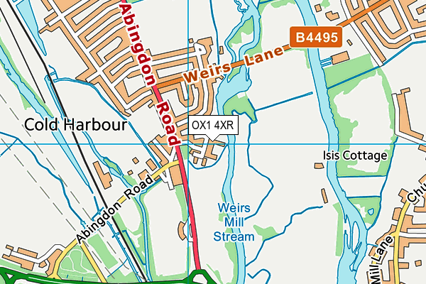 OX1 4XR map - OS VectorMap District (Ordnance Survey)