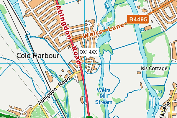 OX1 4XX map - OS VectorMap District (Ordnance Survey) OX1 4XX map - OS VectorMap District (Ordnance Survey)