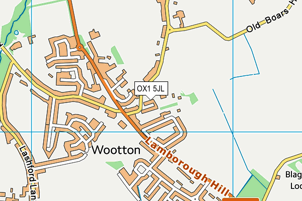 OX1 5JL map - OS VectorMap District (Ordnance Survey) OX1 5JL map - OS VectorMap District (Ordnance Survey)