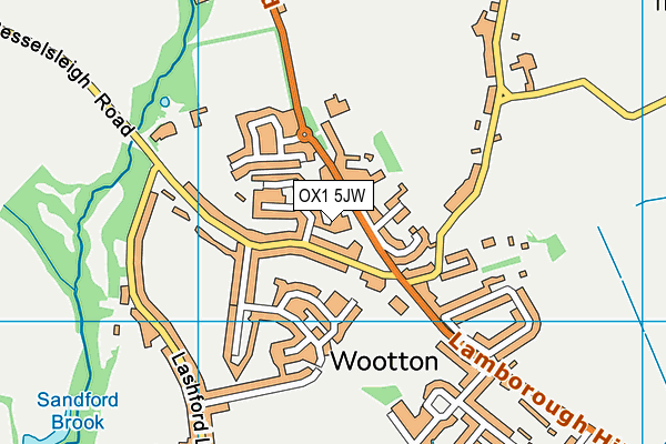 OX1 5JW map - OS VectorMap District (Ordnance Survey) OX1 5JW map - OS VectorMap District (Ordnance Survey)