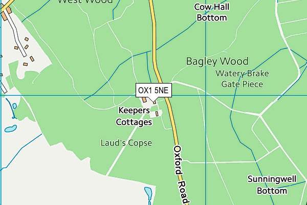 OX1 5NE map - OS VectorMap District (Ordnance Survey) OX1 5NE map - OS VectorMap District (Ordnance Survey)