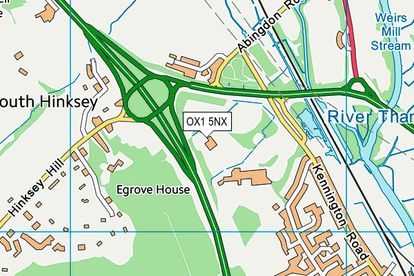 OX1 5NX map - OS VectorMap District (Ordnance Survey) OX1 5NX map - OS VectorMap District (Ordnance Survey)