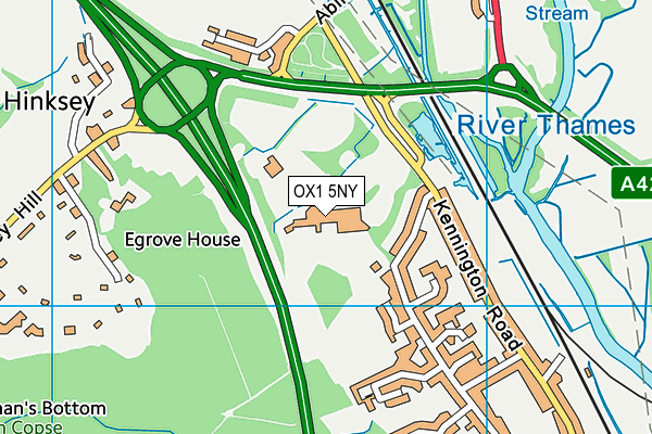 OX1 5NY map - OS VectorMap District (Ordnance Survey) OX1 5NY map - OS VectorMap District (Ordnance Survey)