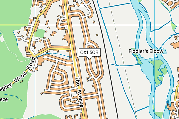 OX1 5QR map - OS VectorMap District (Ordnance Survey) OX1 5QR map - OS VectorMap District (Ordnance Survey)