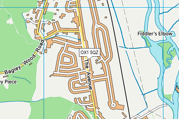 OX1 5QZ map - OS VectorMap District (Ordnance Survey) OX1 5QZ map - OS VectorMap District (Ordnance Survey)